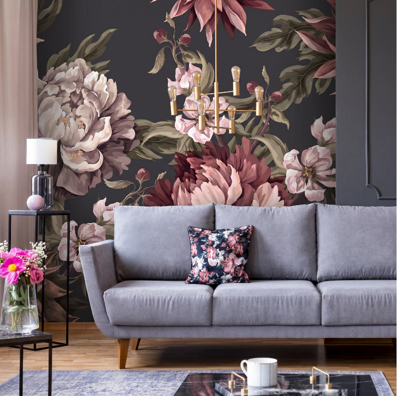 Dark Floral Wallpaper